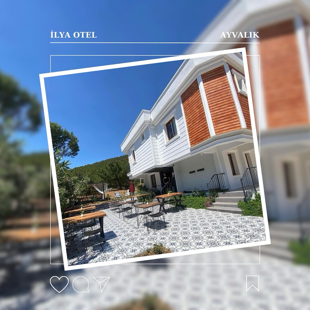İLYA Otel dış cephe ve bahçe alanı